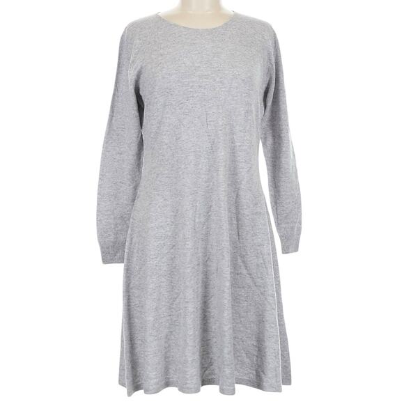 Oliver Charles Merino Wool Yak Light Grey All-Season Swing Dress M - Picture 2 of 11